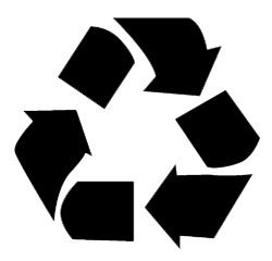Recycling symbol for sustainable printing