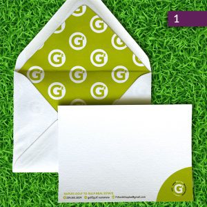 Custom envelope liner with company logo wallpaper