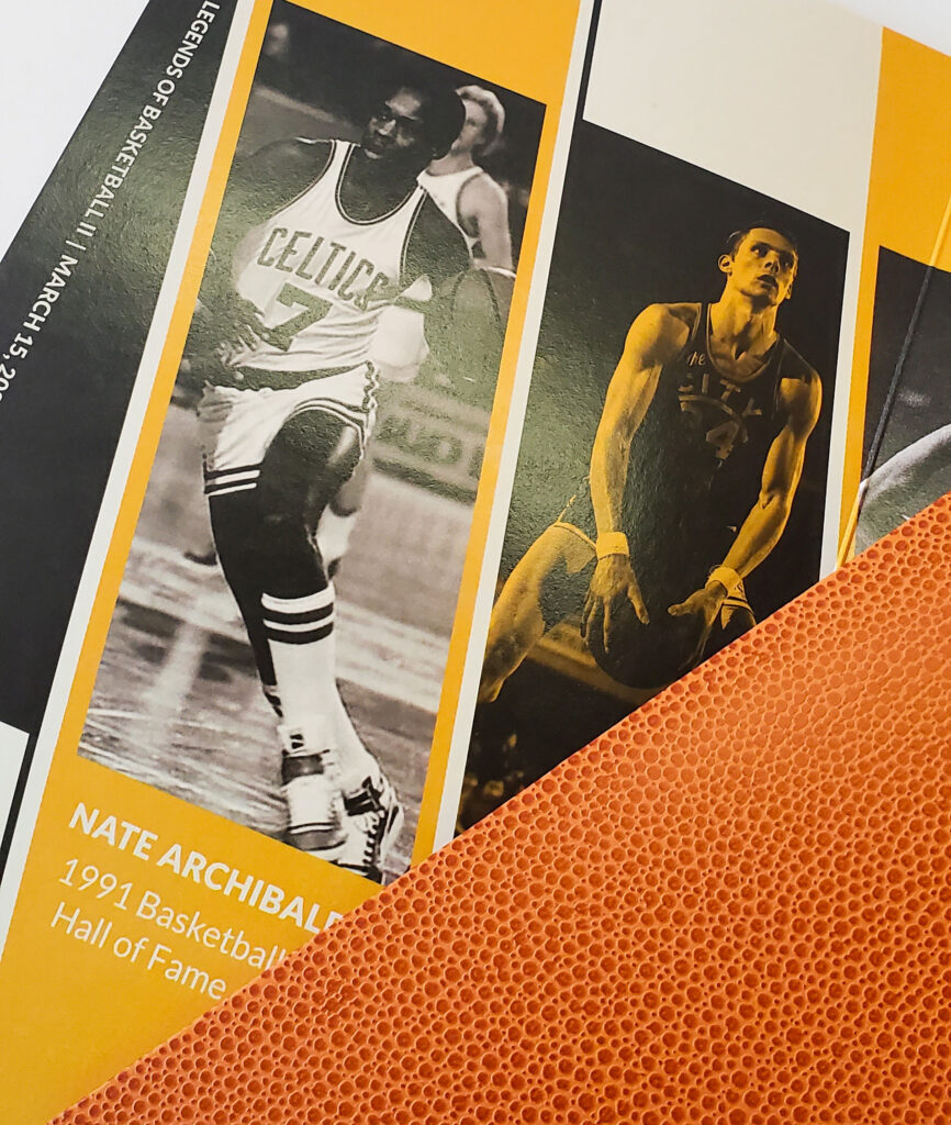 Basketball texture embossed paper